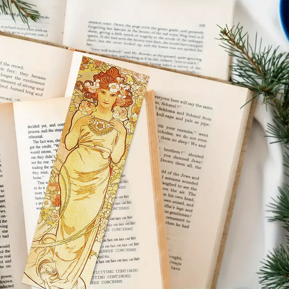 30pcs Mucha Bookmarks Classic Painting Gifts Art Set Creative Bookmarks Personalized Exquisite Cultural and Creative
