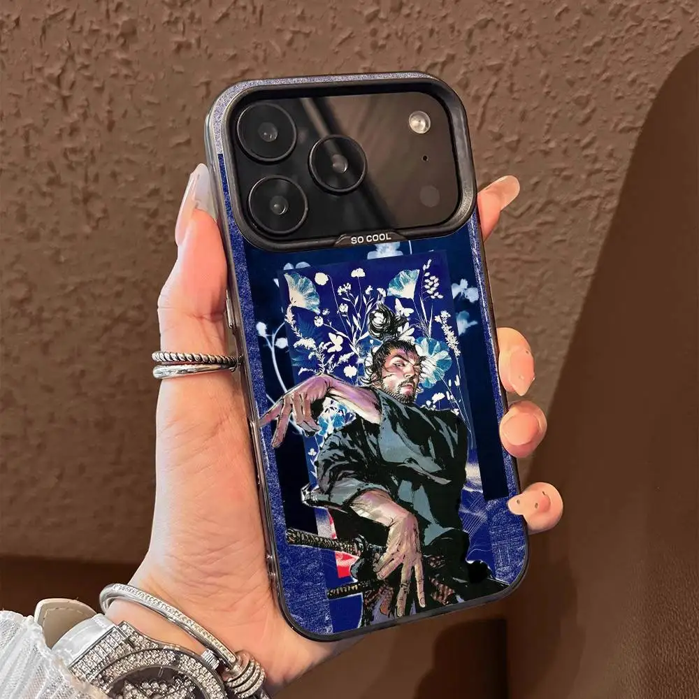 เคสโทรศัพท์ลายวากาบอนด์ มิยาโมโตะ มูซาชิ สำหรับ iPhone 17,16,15,14,13,12,11,Pro,Max,Plus,E,Air,Mini สีดำ วัสดุ TPU