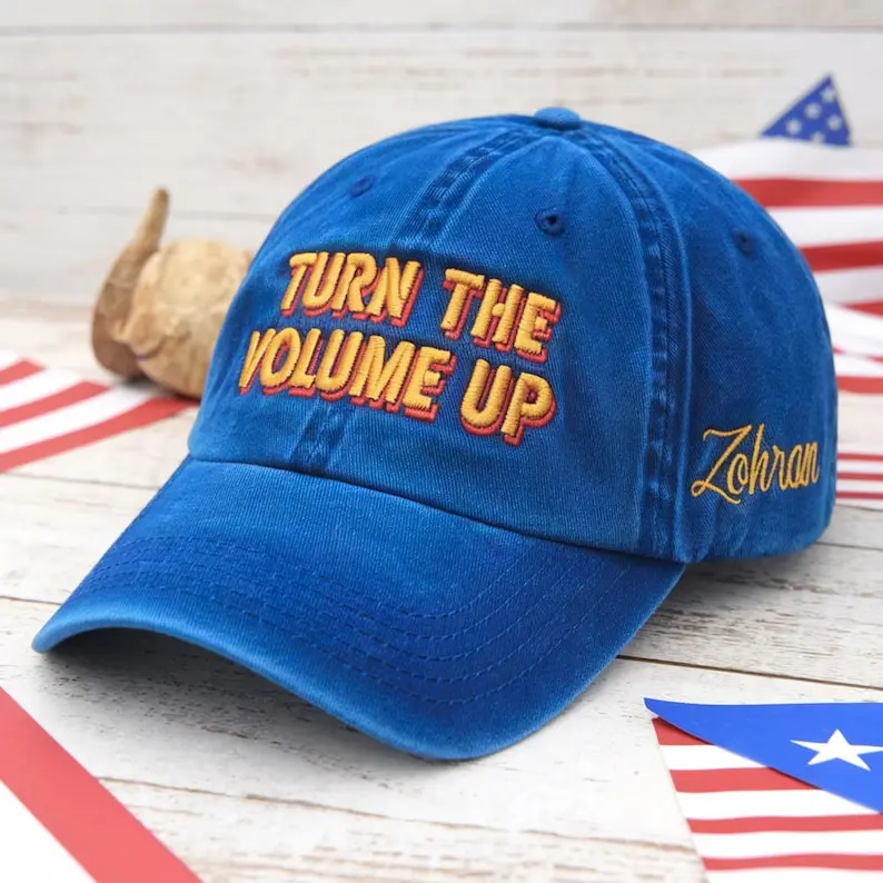 Embroidered Turn the Volume Up Hat, New Mayor Zohran Cap, NYC 2026, Zohran For NYC, Progressive Hat, Mayor Mamdani Hat
