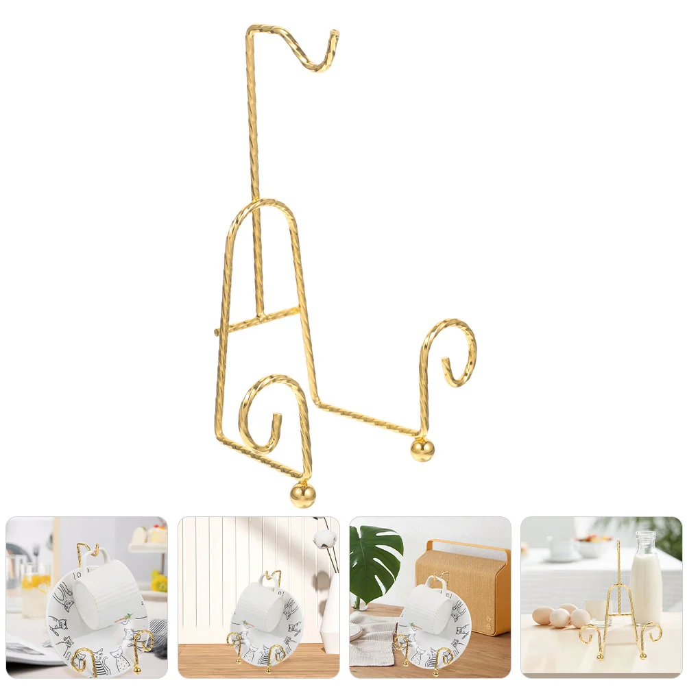 

Gold Plated European Style Coffee Mug Rack Desktop Ceramic Plate Drain Rack Cup Holder Organizer for Kitchen Countertop Mug