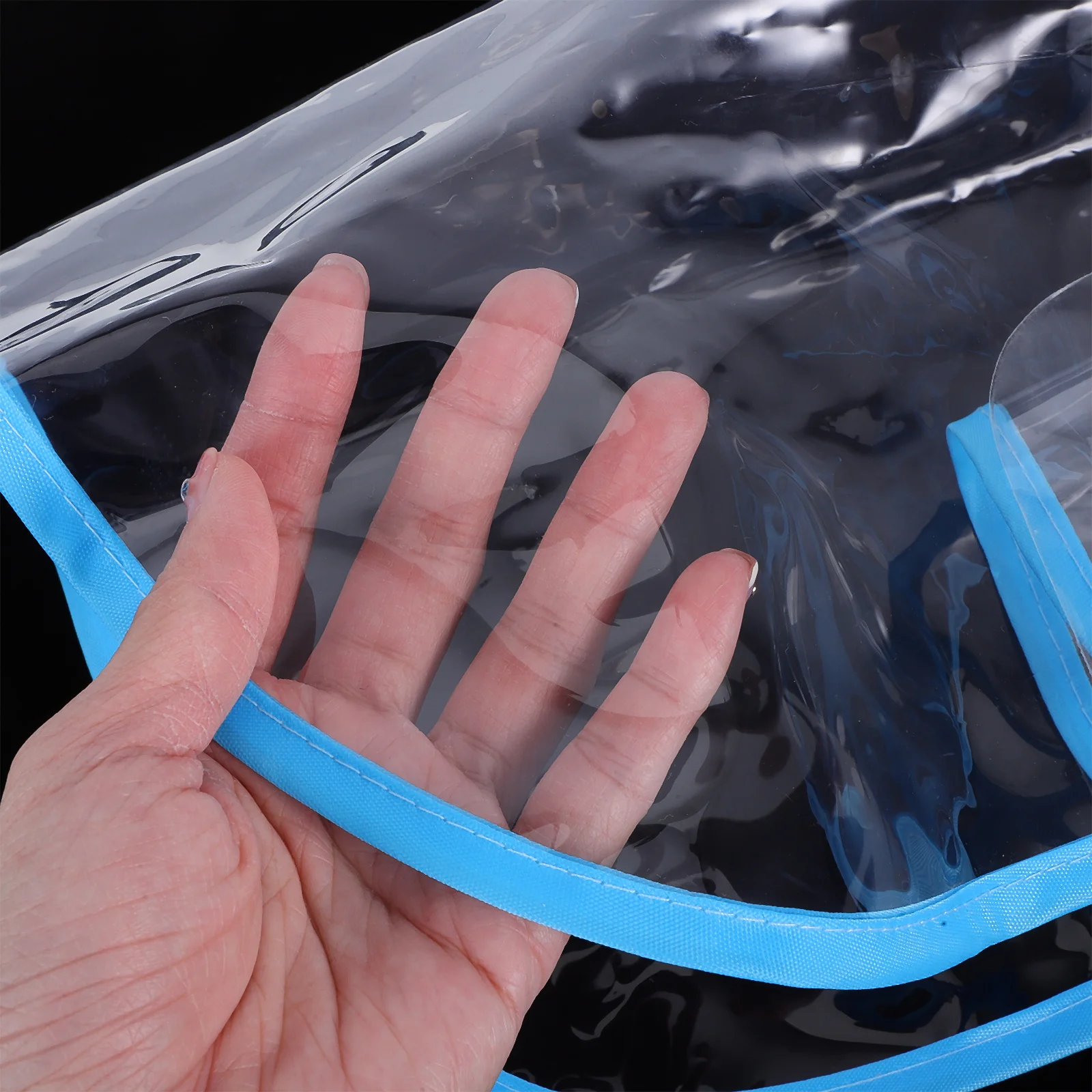 

Waterproof Puppy Raincoat Transparent Pet Rainwear Clothes Small Dogs Cats Size M Blue Outdoor Waterproof Lightweight Coat