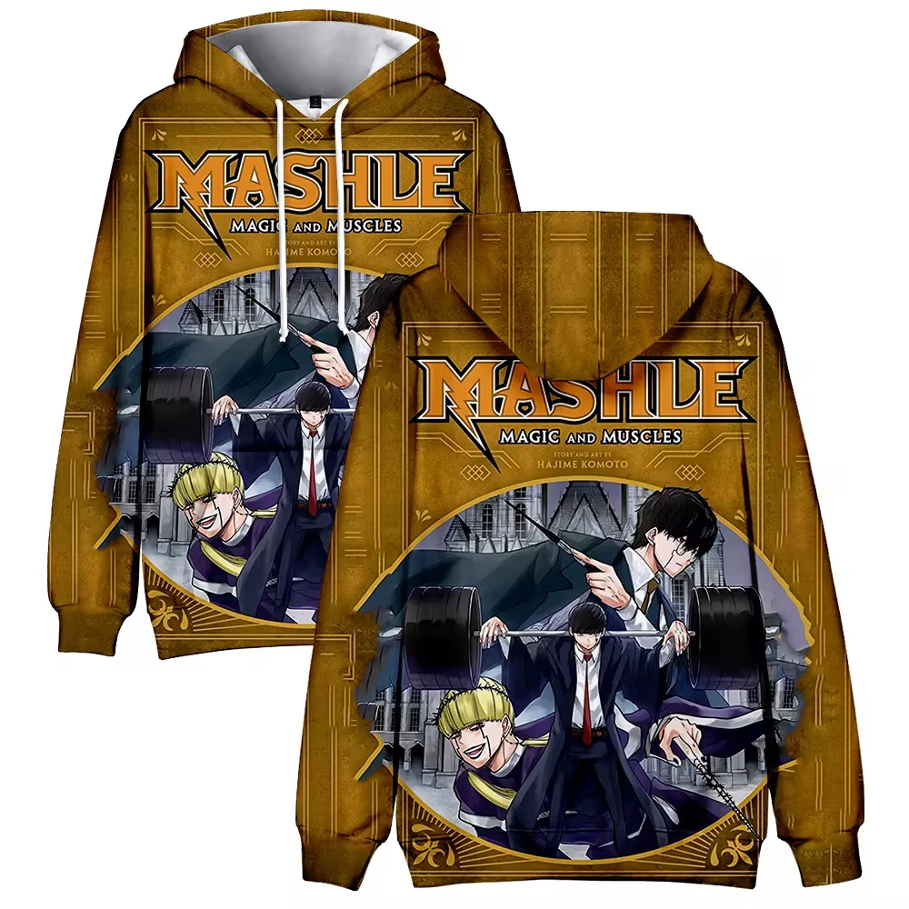 Anime Mashle Magic and Muscles 3D Printed Men's Hoodie Harajuku Long Sleeves Outdoor Pullover Sweatshirt Kids Unisex Clothing