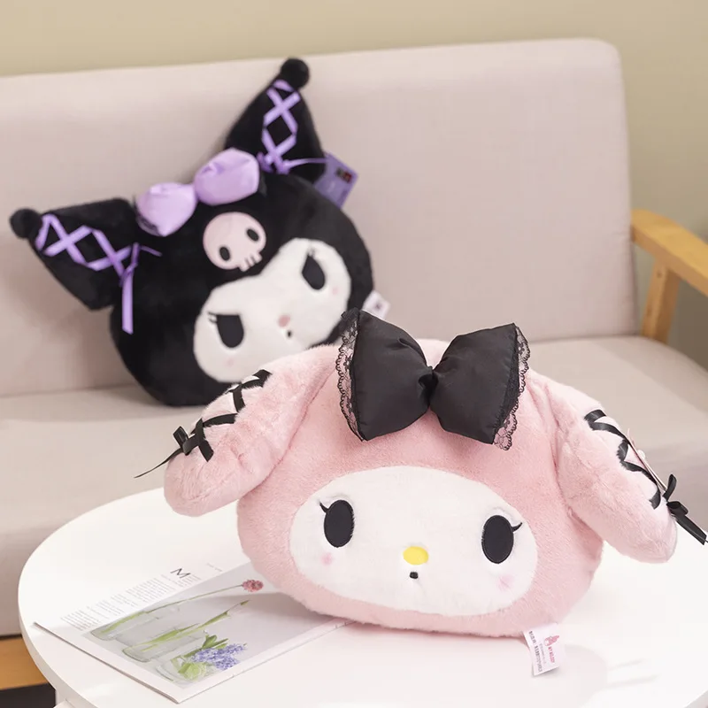 35cm*26cm Authentic Kuromi Melody Student Dormitory Pillow Cushion Pp Cotton Cartoon Little Devil Sleep Plush Girl Birthday Gift