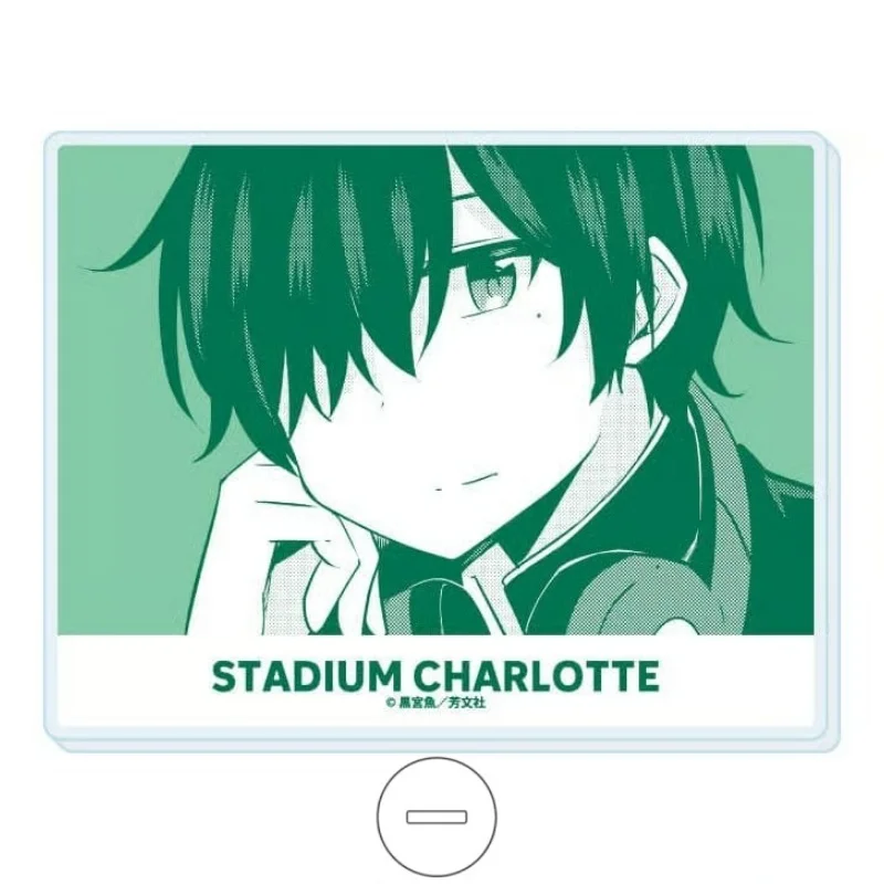 Stadium Charlotte 10cm Cute Keychain Anime Charlotte Cosplay Acrylic Stand Figure Keychain Collect Gifts Desk Decoration Items