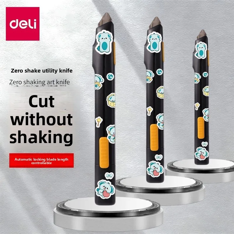 

Deli Cartoon Portable Mini Art Knife, Multi functional Knife for School Office Paper Cutting, Carving,Stainless Steel Stationery