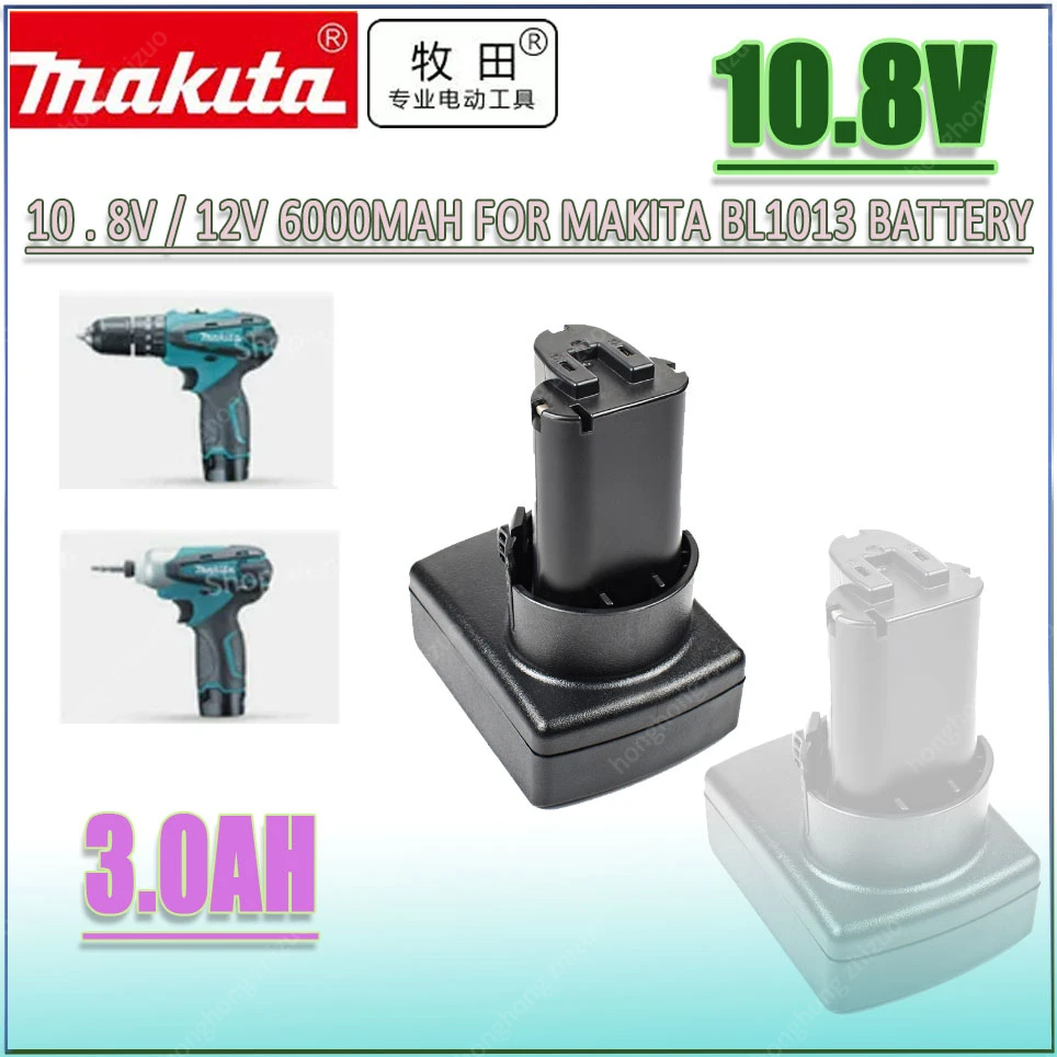 

Turpow 10.8V BL1013 Battery 6000mAh Makita BL1013 BL1014 BL1015 Li-ion Replace Power Tools Battery TD090D DF030D MUS052D