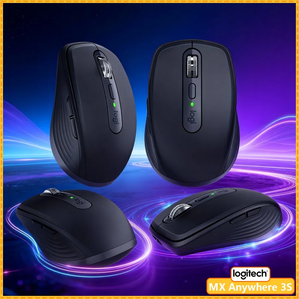 Logitech MX Anywhere 3S Wireless Mouse - 8K DPI, MagSpeed Scroll, Quiet Clicks, Office & Travel Use, Multi-Device Connectivity