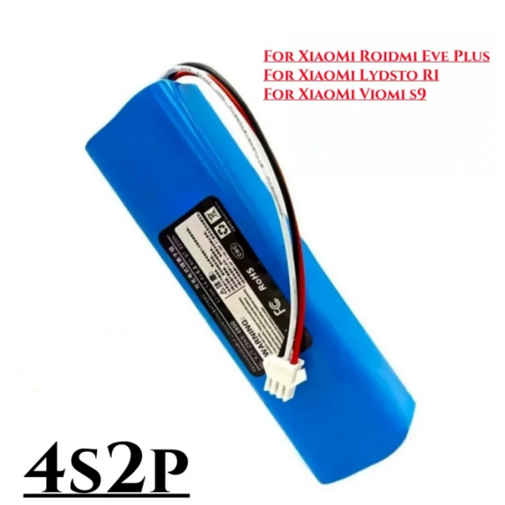 14.4 فولت بطارية ليثيوم أيون قابلة للشحن لشاومي Lydsto R1/Viomi S9/Roidmi Eve Plus/neabot Q11 SYB2 جهاز آلي لتنظيف الأتربة البطارية