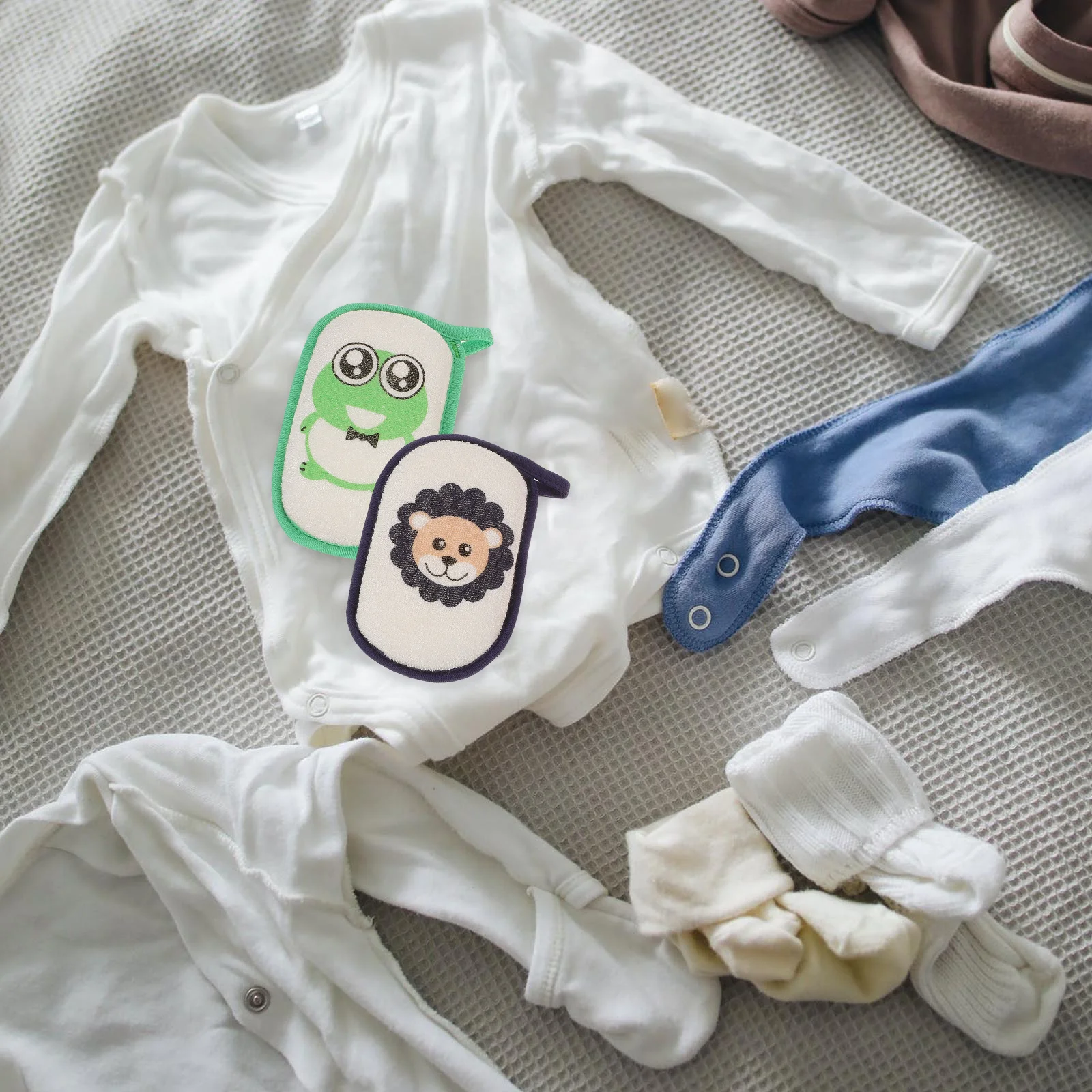 

3Pcs Infant Bath Sponge Cartoon Design Baby Scrubber Newborn Skin Friendly Easy Clean Daily Use Baby Sponge Infant Bath Scrubber