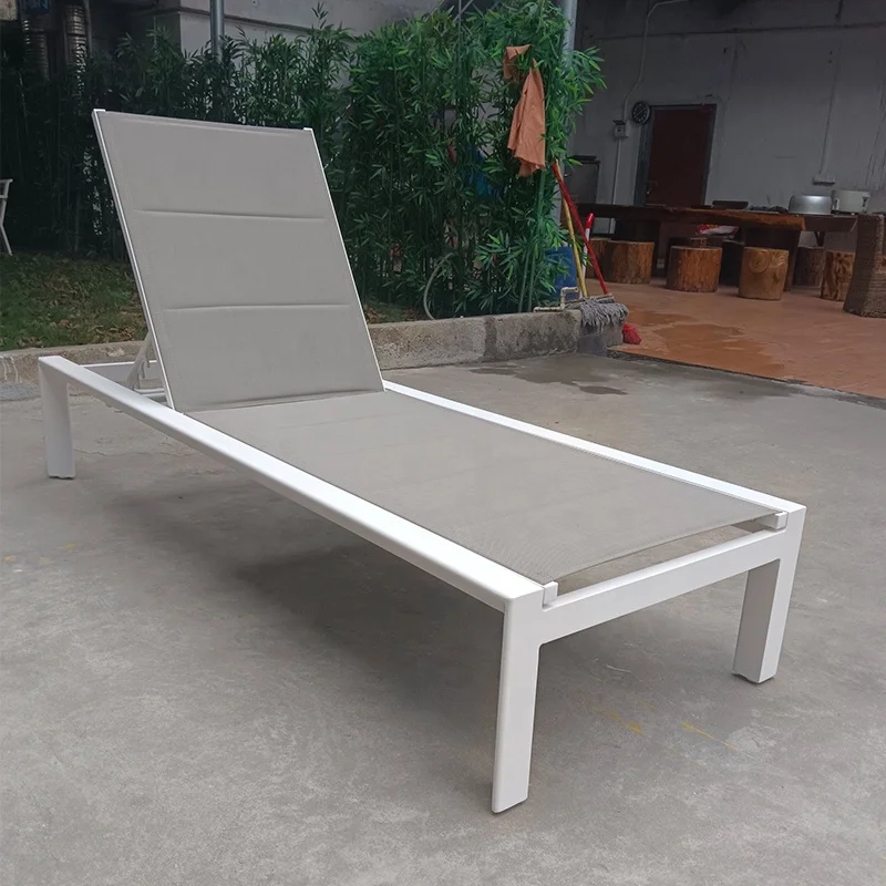 

Outdoor Furniture Swimming Pool Waterproof Long Chair Aluminum Deck Chair Garden Sunbed Sun Lounger
