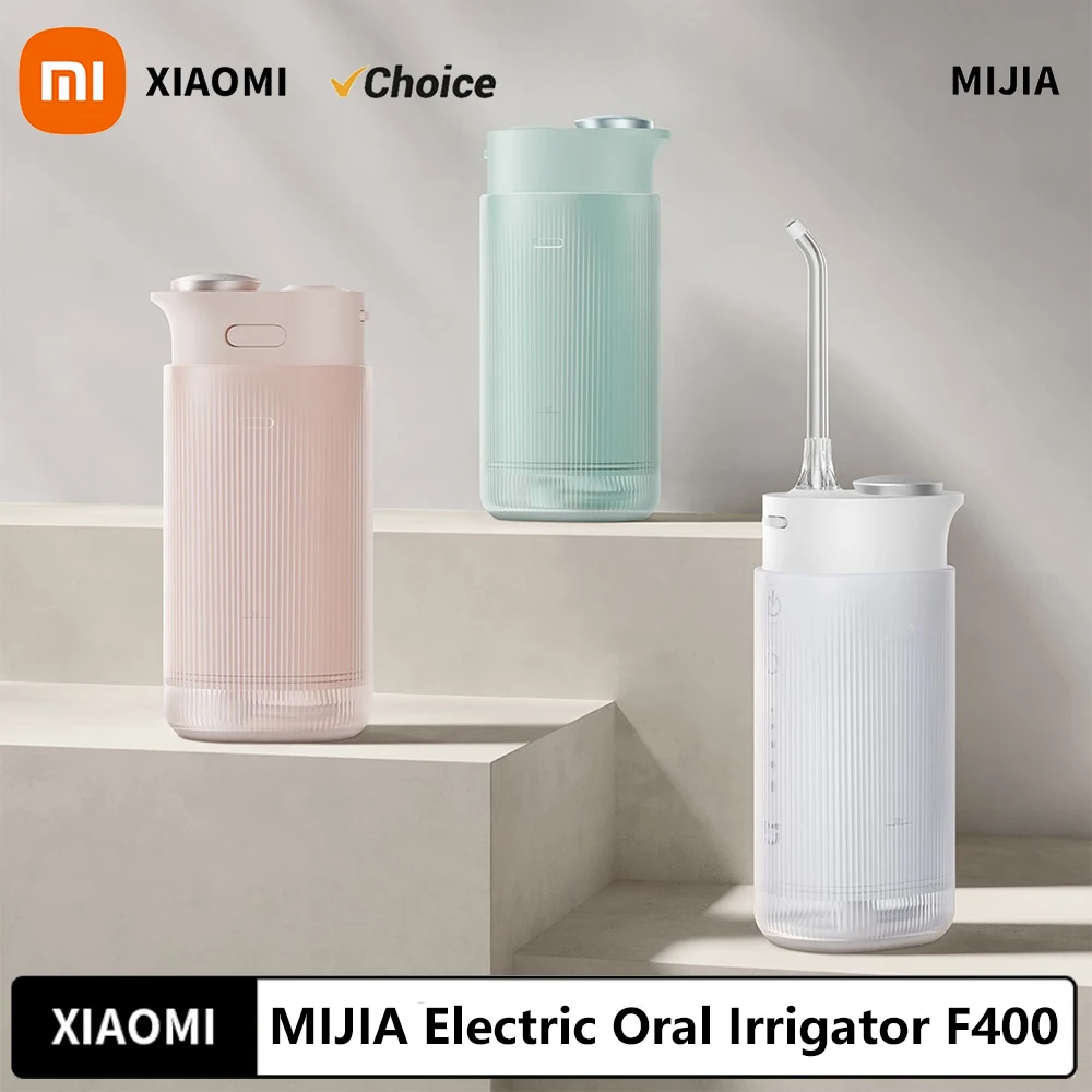 

Новый электрический ирригатор для полости рта Xiaomi MIJIA F400 портативный ирригатор для отбеливания зубов удаление зубного налета 200 мл