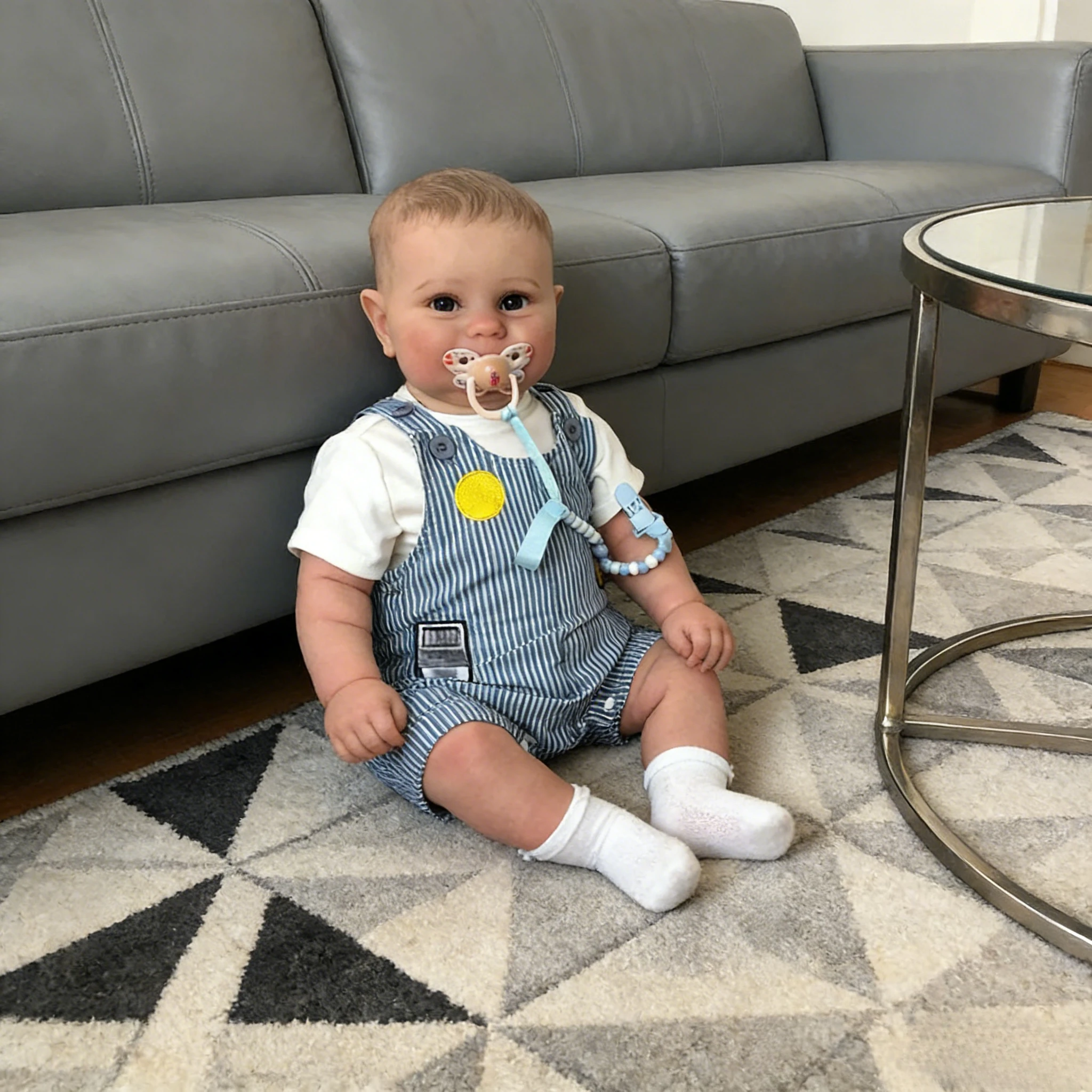 60CM Khổng Lồ Cho Bé Kích Thước Tái Sinh Tập Đi Maddie Cậu Bé Sống Động Như Thật 3D Da Nhiều Lớp Tranh Có Thể Nhìn Thấy Tĩnh Mạch Âu Yếm Mềm Mại cơ Thể