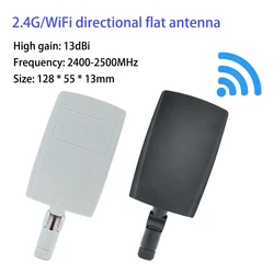 2pcs 2.4G WiFi Directional Flat Antenna 13dBi Long Range Amplifier Mobile Phone Signal Booster 2400-2500M SMA Male SMA-J RP-SMA