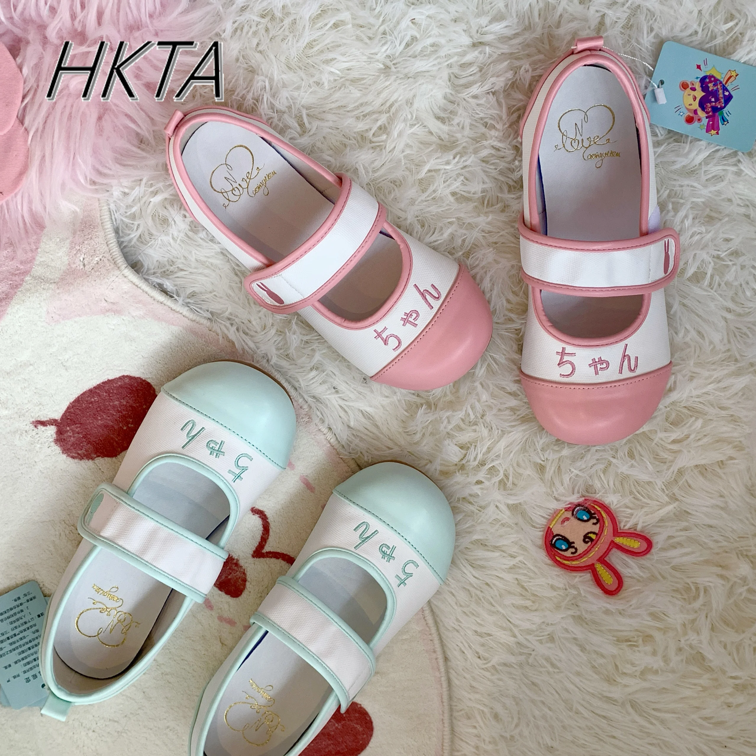 Original Japanese Indoor Shoes Cute Soft Sister Lolita Daughter Round Head Shoes Fashion Comfortable Soft Leather Dance Shoes