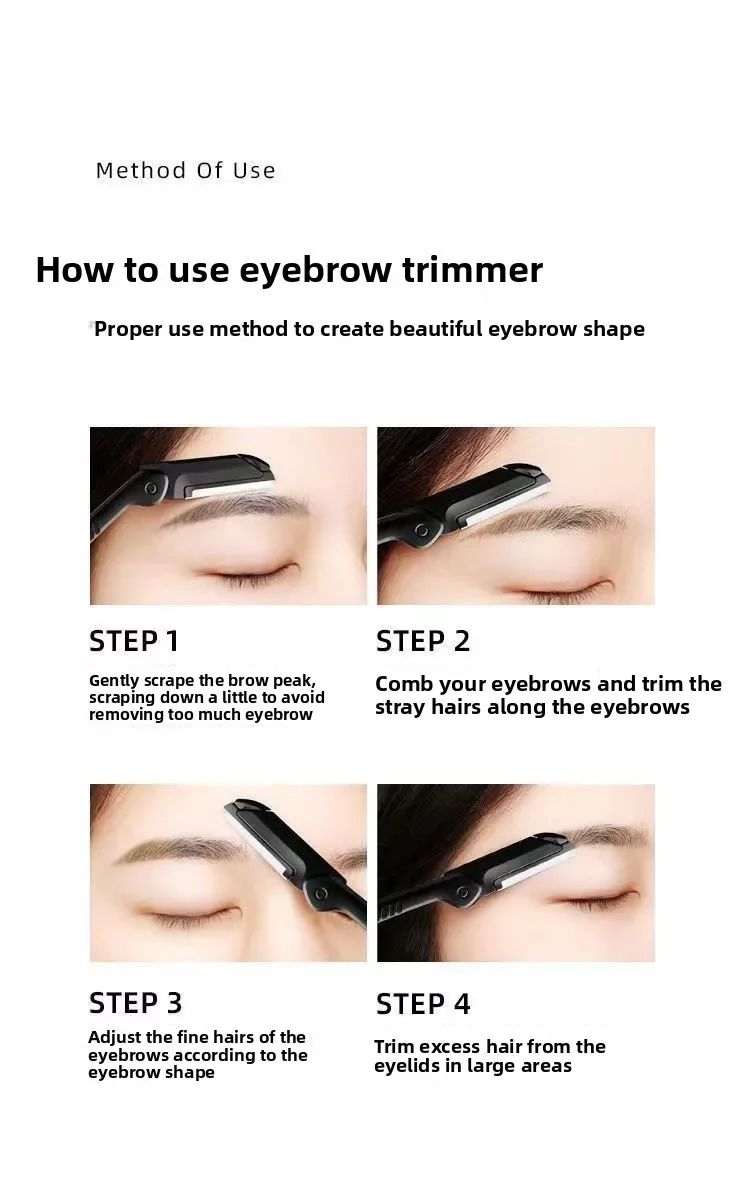 Foldable Eyebrow Trimmer +5 Replacement Blades Combination Set Can Be Used for Eyebrow Trimming and Shaving, Which Is Unisex - view 5