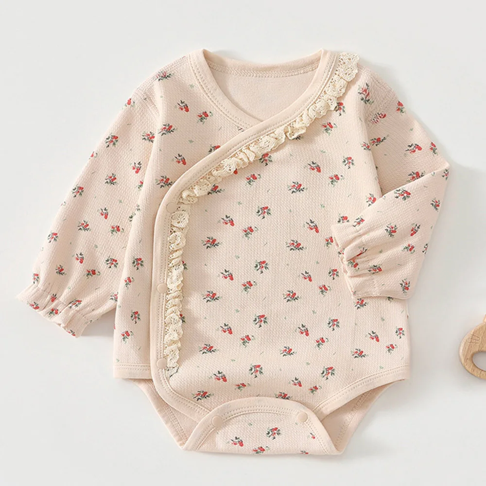 My First Christmas Baby Girl Bodysuits Long Sleeve Cotton Floral Fall Winter Baby Onesies Princess Newborn Infant Clothing