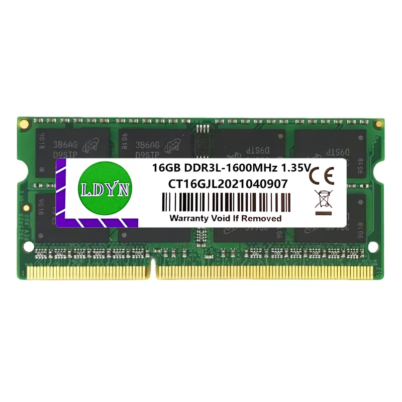 DDR3L 16GB 1600MHZ ذاكرة الوصول العشوائي للكمبيوتر المحمول PC3L-12800 غير ECC غير مخزنة 1.35V CL11 2Rx8 204 Pin SODIMM ذاكرة الوصول العشوائي للكمبيوتر المحمول #2