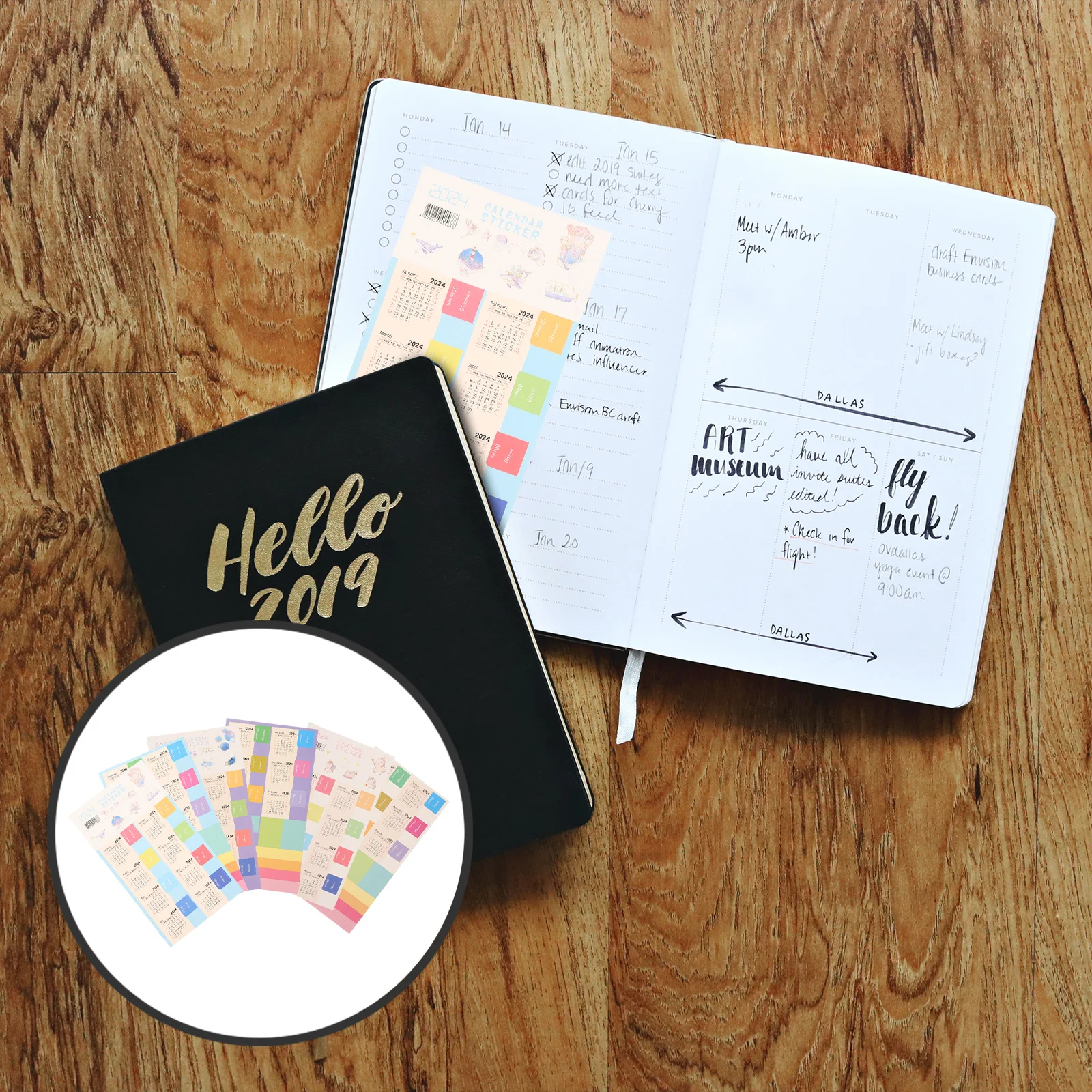 

9Packs 2023 Calendar Stickers Monthly Planner Sticky Tabs Colorful Design Bookmarks Index Labels Calendar Stickers