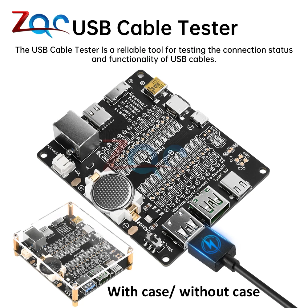 Płytka do wykrywania linii danych USB Szybkie wykrywanie linii danych Tester nieprawidłowości dla iOS Android Type-C Narzędzie do testowania