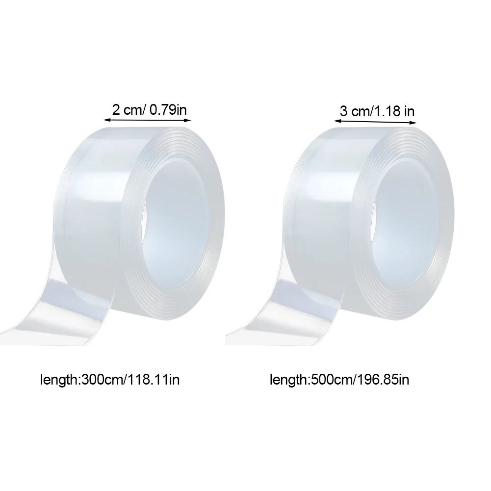 Fita dupla face flexível resistente a rasgo parede, durável lavável telefone, resistente foto fixação, reutilizável, removível Home Office