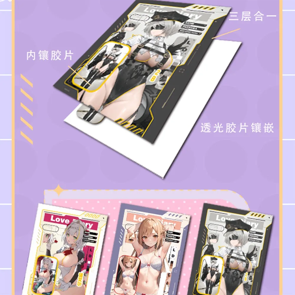 Goddess Story  Collection Cards Anime Love Diary Girls Temperature -changing Card Tcg Booster Box Anime Character Game Board Toy