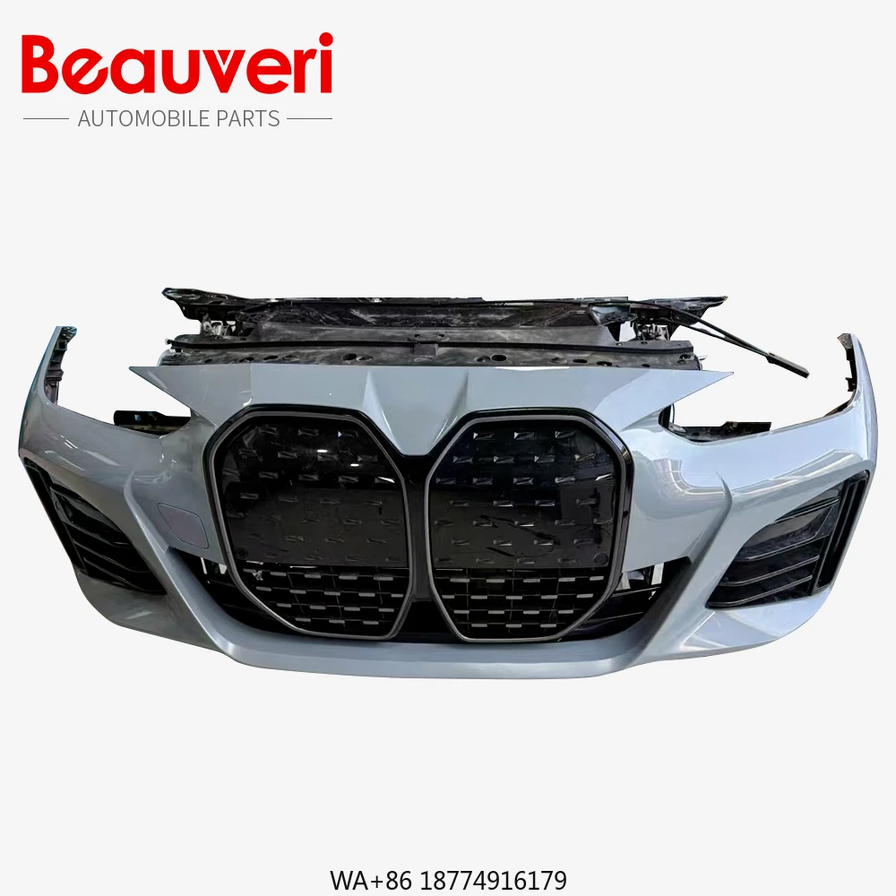 

For 4 Series Front Bumper with Headlight Grille and Water Tank Bracket Auto Accessory Plastic New Condition