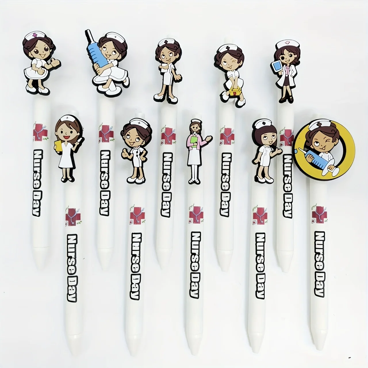

15 шт./20 шт., белая нашивка в форме медсестры, медицинская серия, нейтральная ручка, креативный студенческий подарок, шариковая ручка
