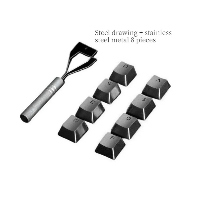 

Mechanical Keyboard with Stainless Steel Keys, All Metal Material, Suitable for DIY, Games, Arrow Keys and Rear Lighting Effects