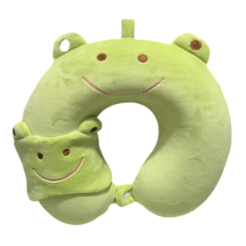 Memory Foam U-Shaped Neck Pillow with Washable Cover and Eye Mask for Office Nap Travel