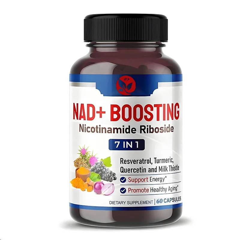 Nad+nicotinamide Nucleoside Nr, Trans Resveratrol Quercetin Support Cellular Energy Aging 60 Capsules