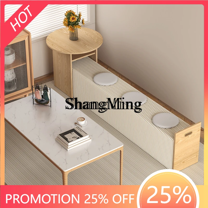 

ZYY premium exquisite small apartment coffee table bench lazy sofa stool multi-functional low strip dining chair