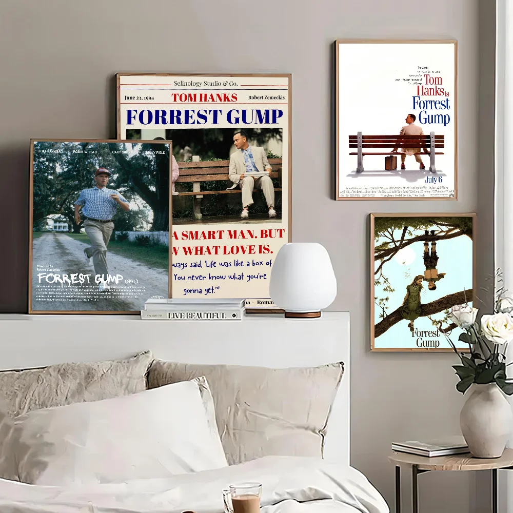 

Classic Movie Forrest Gump Poster Self-adhesive Art Poster Whitepaper Prints Posters Artwork Aesthetic Art Wall Painting