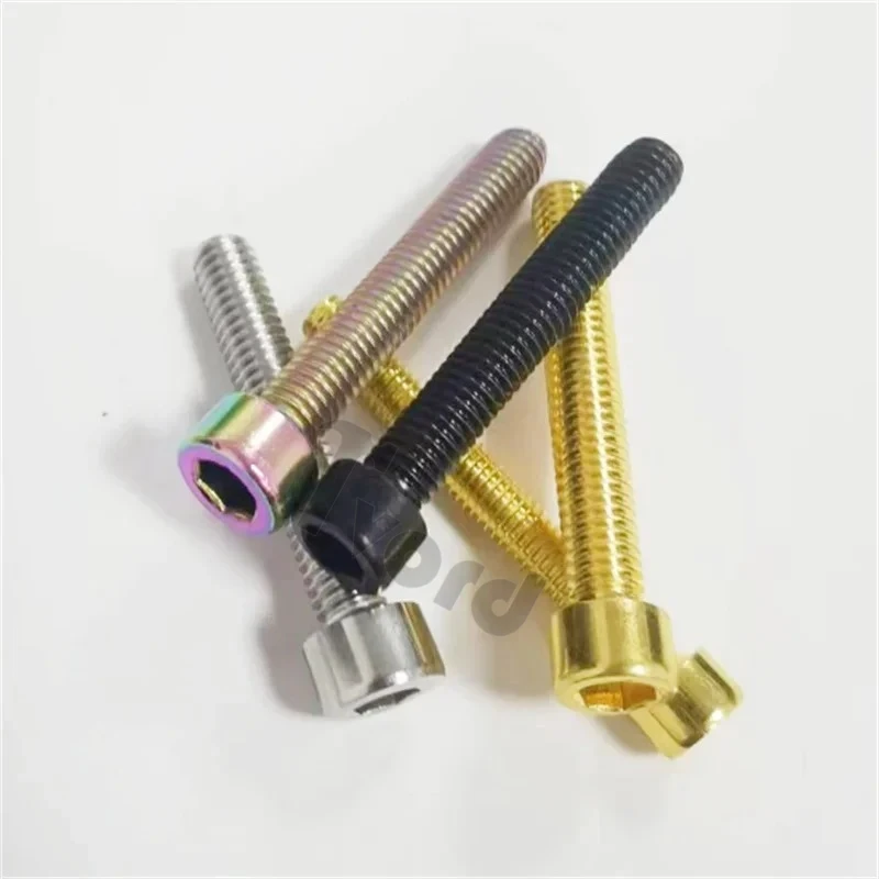 5pcs-10pcs DIN912 Titanium-plated Colorful Gloden black Stainless Steel M3 M4 M5 M6 hex socket cap head screw
