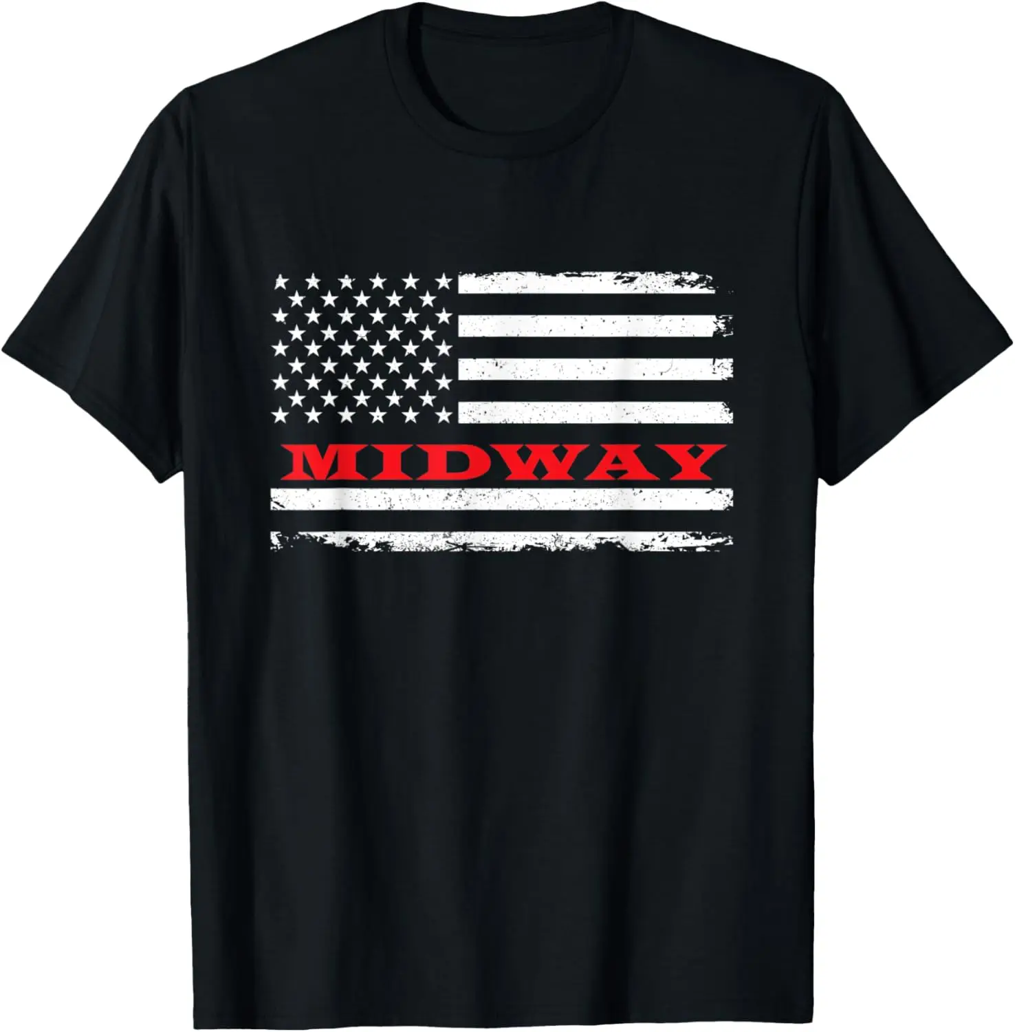 

Connecticut American Flag Midway USA Patriotic Souvenir T-Shirt