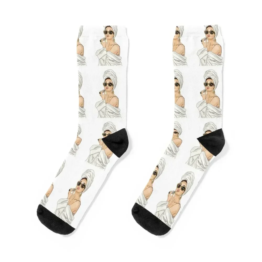 

Audrey Hepburn Socks golf soccer anti-slip winter gifts happy Socks Men Women's