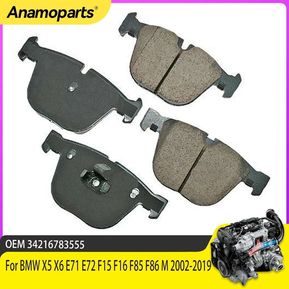 Brake Pad Set For BMW X5 X6 E71 E72 F15 F16 F85 F86 M 2002-2019 OEM 34216783555