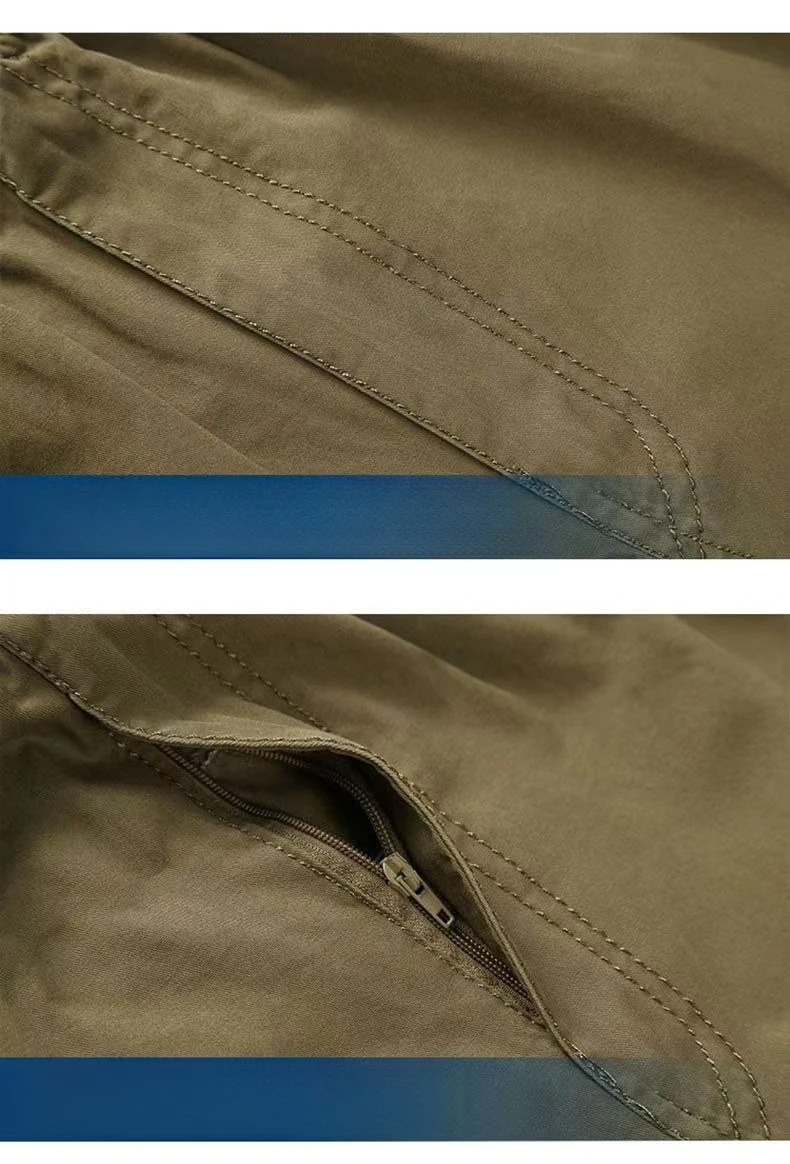 2026 Neue Herren Cargo-Hose aus Reiner Baumwolle Herbst Baggy Gerades Bein Multi-Taschen Arbeitshose Lässige Lange Hose Übergröße M-6XL – Detail 19