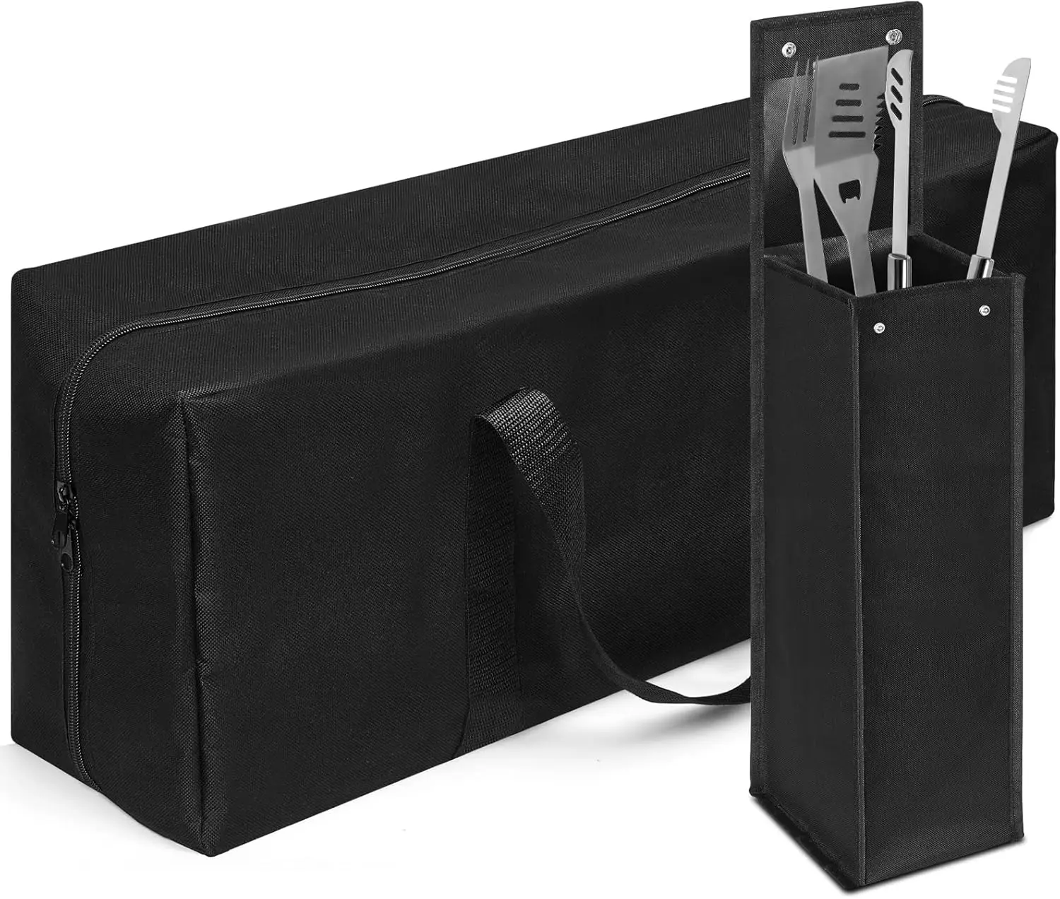 

Foldable Waterproof BBQ Tool Bag with Grill Utensil Storage for Outdoor Camping and Picnic Cooking