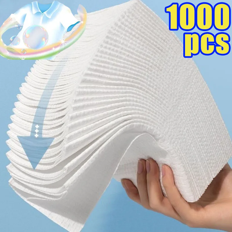 Comprimés à lessive papier à lessive Anti-tache feuilles de vêtements Anti-chaîne mélange Absorption des couleurs lavage marchandises