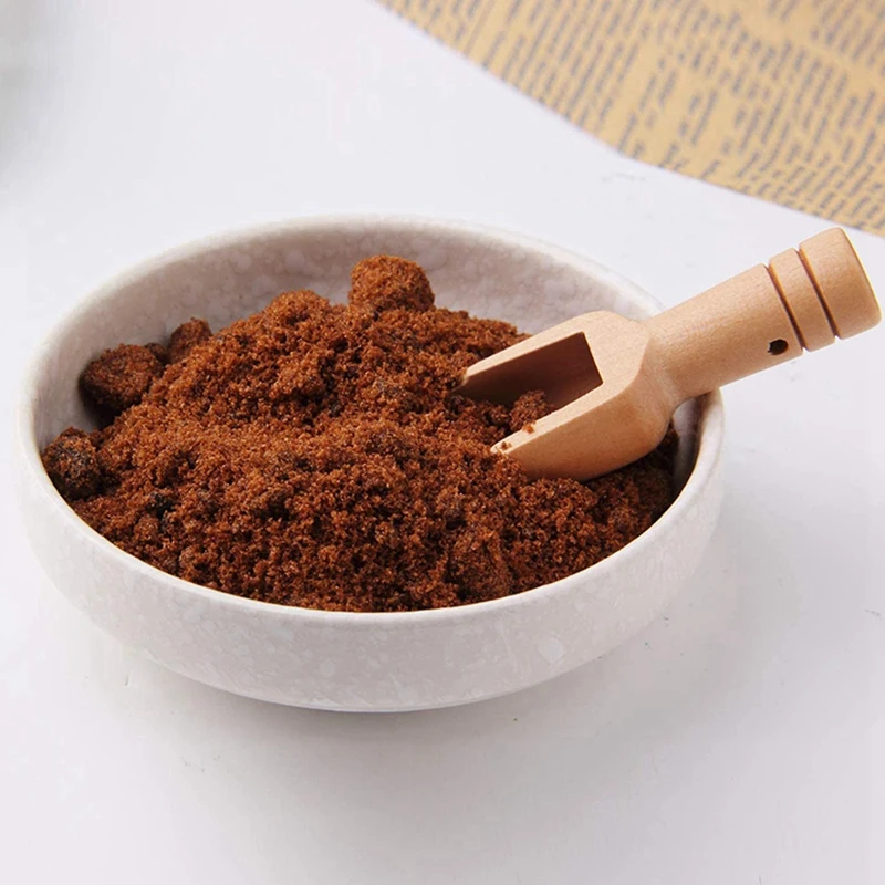 30 Pcs Wooden Color Spoon, Mini Bath Salt Spoon & 50 Pcs Small Wooden Spoons Mini Nature Spoons Light Brown