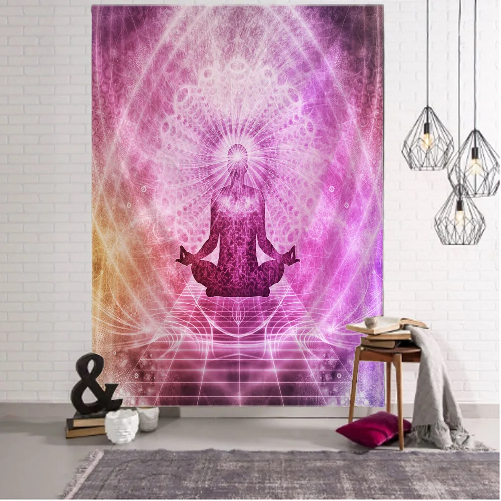 

Meditation art tapestry, Indian Buddha wall tapestry, hippie mandala home wall decoration, living room, bedroom wall hanging