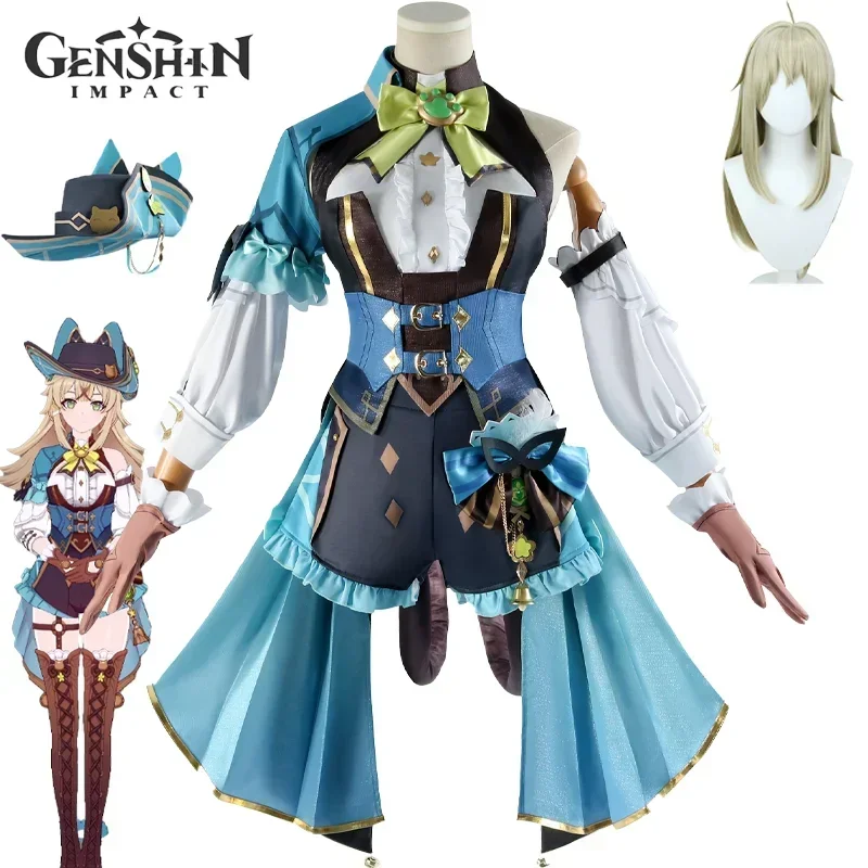 

Game Genshin Impact Kirara Cosplay Costume Uniform Hat Tail Headwear Anime Role Play Halloween Party Suits for Adult Women Set