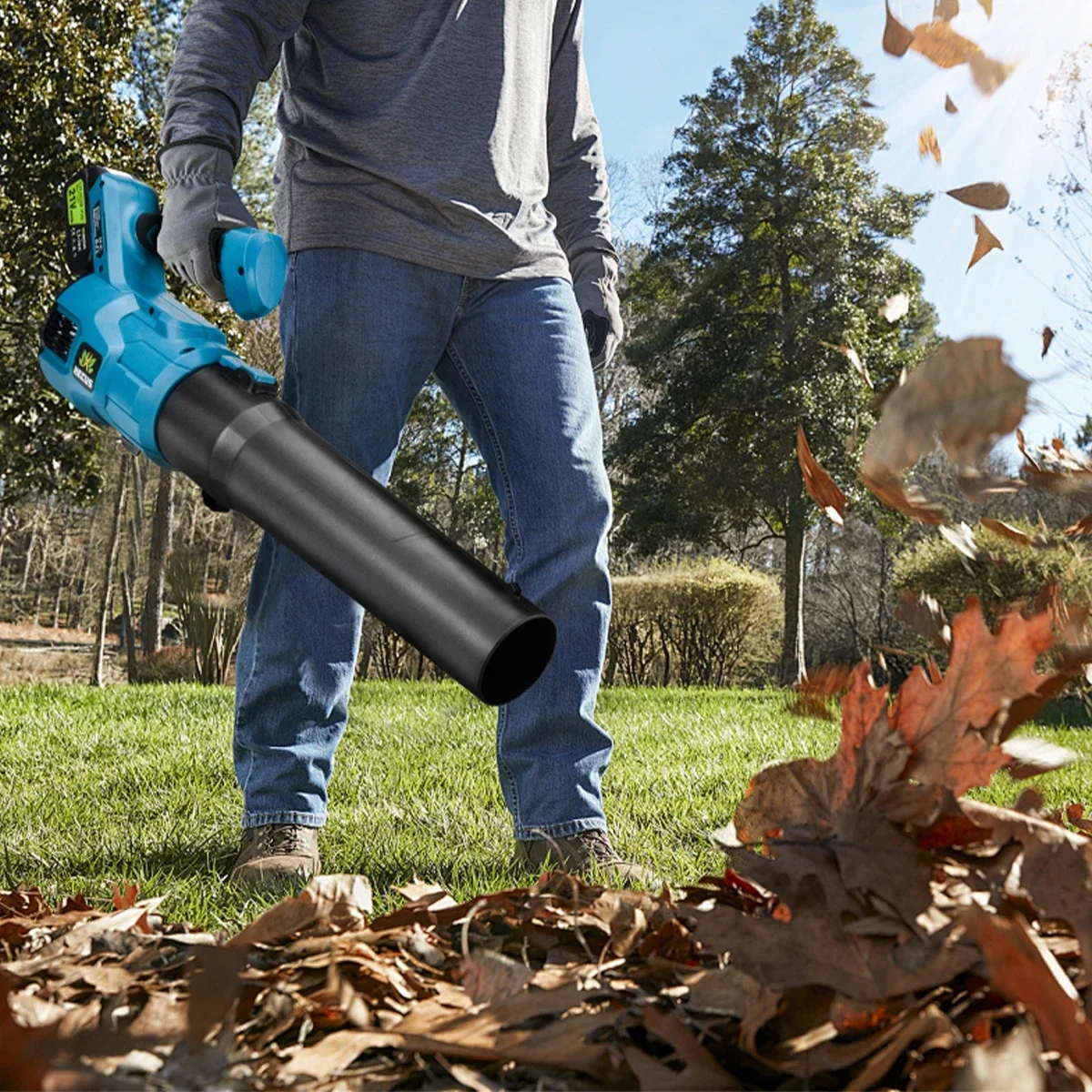 Brushless Electric Blower 2 Gears 12.5m/min Handheld Cordless Fallen Leaves Snow Dust Garden Power Tools For Makita 18V Battery