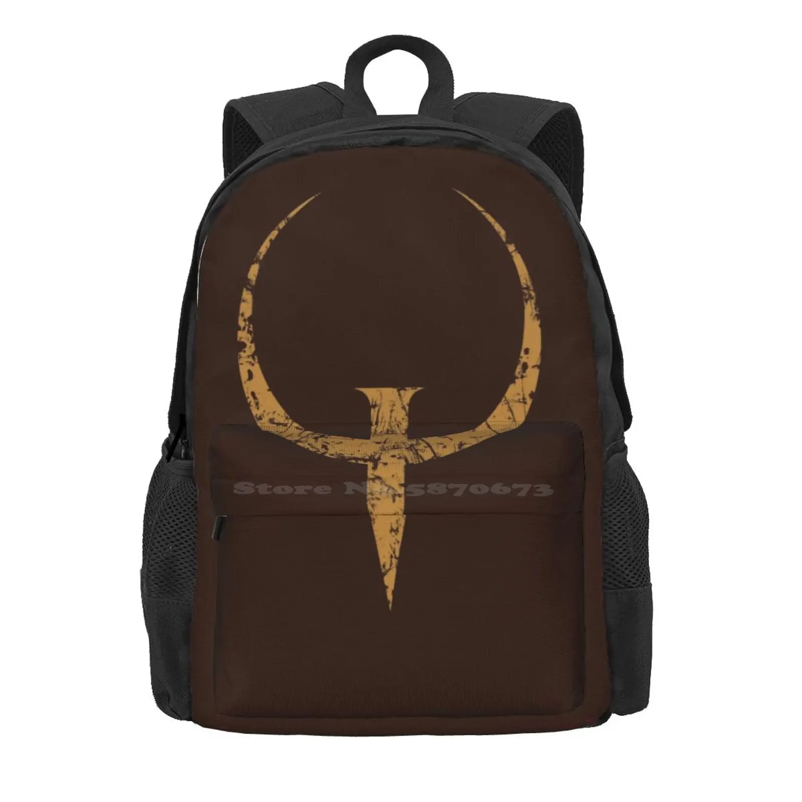 Quake - Bronze Hot Sale Schoolbag Backpack Fashion Bags Quake 2 Fps First Person Shooter Oldschool Retro Nostalgia Pc Gaming