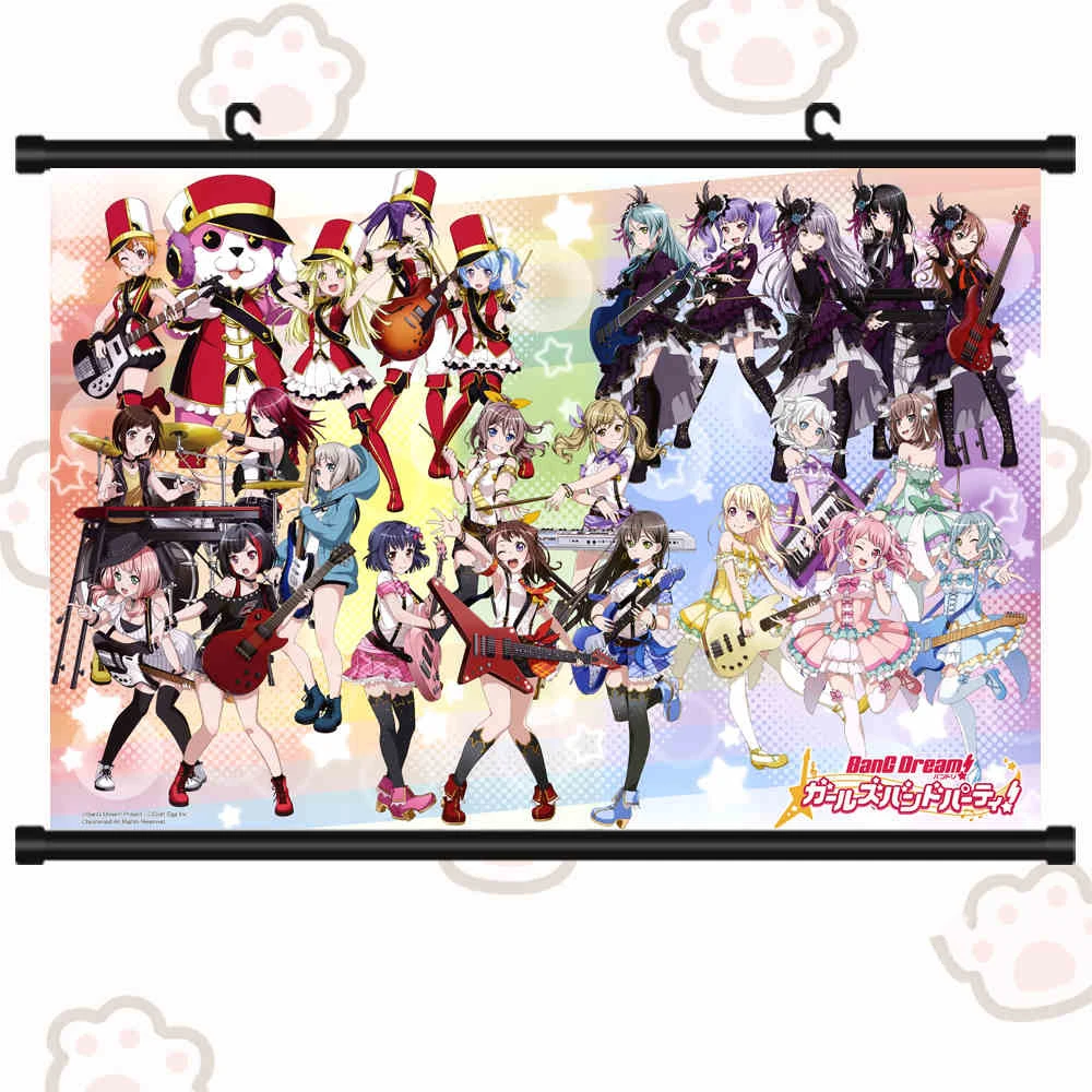 Anime BanG Dream! It's MyGO Tomorin Shiina Taki Poster Kaname Rana Cosplay Scroll Mural Wall Hanging Poster Otaku Home Art Decor