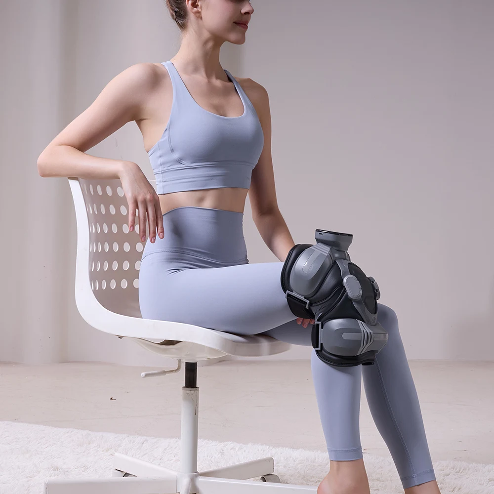 Massaggiatore a impulsi Massaggiatore elettrico per fisioterapia al ginocchio con impacco caldo e terapia a impulsi