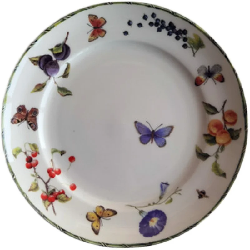 European and American Pastoral series ceramic flat plates and cups