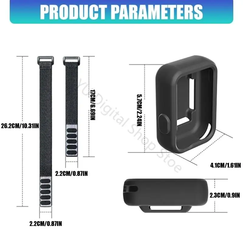 96BA Fernbedienungsschutzhülle für Pocket 4pro Sucher-Fernbedienung, Silikonhülle und Handgelenkschnur-Set für die Reisetasche – Detail 6