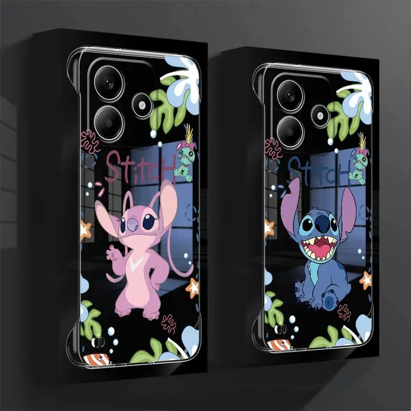 phone case for Redmi note 14 pro plus cases 13 5g 12Pro 13pro 10 12 borderless cooling clear funda Cartoon Koalas Stitch Angel