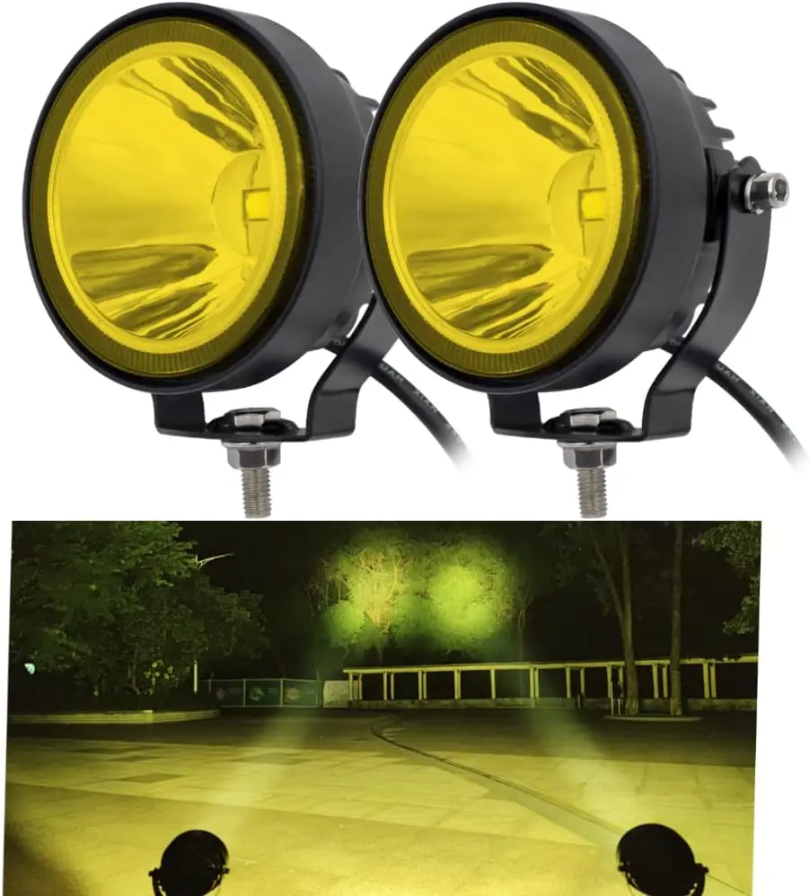 

2pcs 60w 4Inch Round Led Work Light Offroad Spotlights Flood Fog Light For Car ATV UTV Jeep Pickup Truck Boat Motorcycle Bike